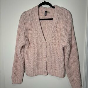 H&M Soft Pink Cardigan Sweater